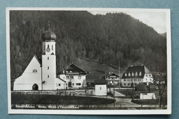 AK Bischofswiesen / 1939 / Kirche Schule u Gemeindehaus / Strassen